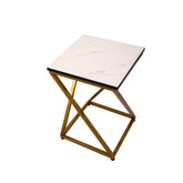 Coffee Table Distressed Metal Top End Proffice furniture